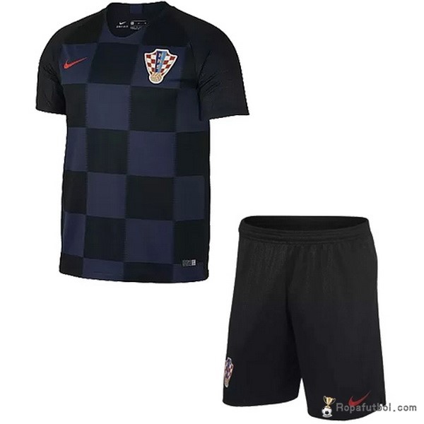 Camiseta Croatia Replica Segunda Ropa Niños 2018 Azul